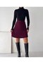 Women's High Waist Pleated Women's Knitwear Mini Skirt Standard Sml Compatible Length 50 cm - 3