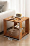Modern Wooden Side Table with Lower Shelf | 30×30×40 cm Bedside Table, Sofa Side Table, Coffee & Multi-Purpose Table - 2