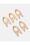 Beige Portable And Foldable Hanger Set (5 Piece)