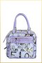 Saly Women's Quilted Printed Parachute Fabric Hand and Shoulder Bag - Lilac