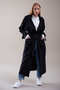 Women's Belted Long Trench Coat Oversized Cut - 4