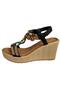 25Y155-3 36/41 Women's Wedge Sole Stone Sandals - 3