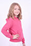 Girl's Basic Plain Kangaroo Pocket Hooded Sweatshirt - 4