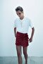 Pippa Sequined Mini Wrap Skirt Red - 3