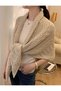 Women's triangle buckle scarf knitted retro vest shawl travel. - 3