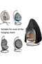 Hanging Patio Chair Cover - Egg-shaped rocking with zipper, durable, suitable for garden furniture, 190 x 115 cm - 3