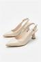 66035 Soft Comfortable Open Back 6 cm Heel Height Pointed Toe Women's Shoes - 7