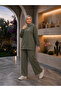 Women's Islamic Clothing Modal Fabric Crew Neck Tunic Top and Bottom Set - 4