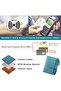 Women's wallet blue soft leather driver's license card holder. - 4