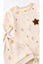 Newborn Baby 2-Piece Jumpsuit and Hat Set with Star and Moon Pattern and Booties 0-6 Months - 3