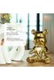 BERAM Golden Bunny Piggy Bank with Key Stand – Ceramic Art Sculpture, Modern Abstract Home Decor, Indoor Shelf Ornament & Functional Office, Living Room, Dining Room Centerpiece - 5