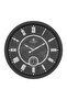 Wooden Clock 6450B with Large Numbers in Italian Design 60cm Silent Silky Move