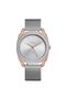 Women's Rose Gold Stainless Steel Watch, Silver Dial | Trnda-001