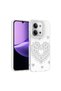 Xiaomi Redmi 15C Case Drop Rhinestone Heart Pattern Rivas Hard Pc Cover