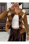 Women's Patterned Crew Neck Buttoned Knitwear Cardigan - 3