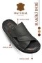 Genuine Leather Men's Slippers - Genuine Leather Men's Slippers with Soft Thick Soles, Syringe Smoked - 6