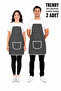 Trendy 2 Pieces Liquid Waterproof Kitchen Aprons