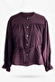 Shirt with Ribbed Cuff Detailing and Tie-Up Fastening - 5