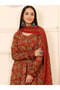 Red Cotton Salwar Kameez Dupatta - ALV2054-Red-Size:2XL-44-Inches - 6