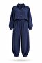 Navy Blue Tensel Shirt Pants Set 50957