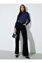 Black Solid Flared Jeans