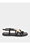 Black Starfish Embellished Flat Sandals