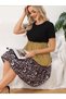 Women's leopard detail three piece viscose dress - 6
