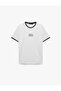Short Sleeve Crew Neck Printed Ribbed Regular Fit Sports T-Shirt - 5