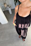 Blouse, Shalwar Pants, Modal Set - Black - 2