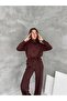 Women's Modal Fabric Drawstring Waist Zippered Tracksuit Set - 2
