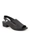 Women's Sandals Evening Dress Genuine Leather Laser Cut Short Heeled Elastic 26Y-2810
