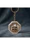 3D Metal Keychain with Shiny Stone Detail and Kaaba Design - 2