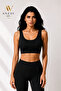Women's Thick (Wide) Straps Padded Wide Band Half Tank Top/Bustier - 3