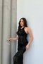 Women's Bikini Top Beachwear Halter Neck Openwork Knitted Maxi Beach Dress - 2