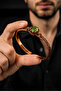 100% Pure Copper Green Zircon Stone Women's Bracelet Handmade Adjustable Authentic Premium Design - 4