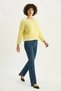 Women's Oversized Fringed Knitwear Yellow Cardigan - 3