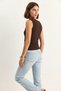 Women's Saran Acı Brown Blouse with Metal Accessories and Waist Draping Detail - 6