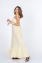 Women's Summer Yellow Valeska Premium Muslin Fabric One-Shoulder Dress 50417 - 3