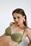 Women's Underwire Empty Cup Green Bikini Set C9T6N12 - 6