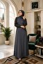 Women's New Season Elastic Sleeve Cupra Embroidered Dress - 3