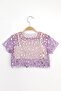 Le Mabelle Girl's Tulle Crop Lilac - 2