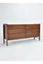 Bedroom Makeup Vanity - Dresser For Hairstyle Walnut 150*40*75cm - 7
