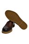 Brown Laceless Genuine Leather Men's Shoes - 3