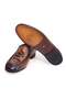 Tan Color Laceless Genuine Leather Men's Shoes - 3