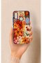 Huawei P20 Lite Compatible Orange Lily Pattern Silicone Case