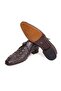 Brown Laceless Genuine Leather Leather Sole Men's Shoes - 3