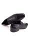 Black Color Laceless Genuine Leather Leather Sole Men's Shoes - 2