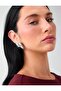 Silver Color Square Shaped Modern Earrings