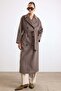 Oversize Low Sleeve Double Breasted Coat Latte 3173 - 2