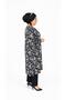 Women's Large Size Crispy Pattern Drawstring Tunic - 4